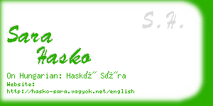 sara hasko business card