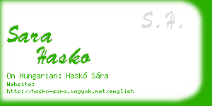 sara hasko business card